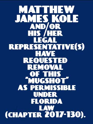 Matthew James Kole  Info, Photos, Data, and More / Matthew James Kole  TriCountyBusts / Is Matthew James Kole  on Social Media Like Facebook, Instagram abd Twitter?